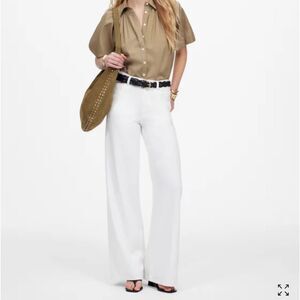 NWT Madewell Petite Superwide Leg Jean White Airy Denim Edition 28P